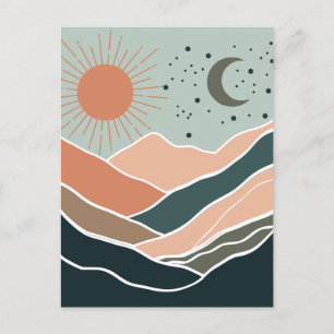 Sun & Moon Mountains Postkarte