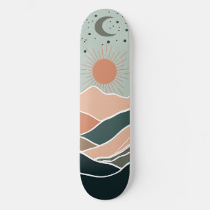 Sun & Moon Mountains Skateboard
