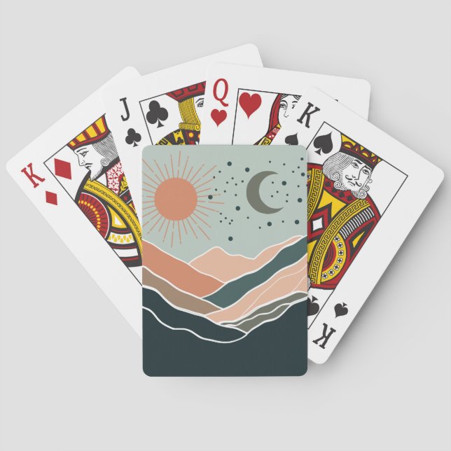 Sun & Moon Mountains Spielkarten (Rückseite)
