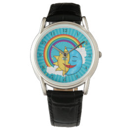Sun Moon Rainboow Celestial Thema Armbanduhr