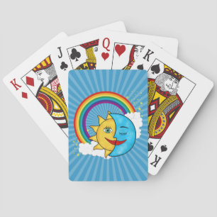 Sun Moon Rainbow Stars Spielkarten