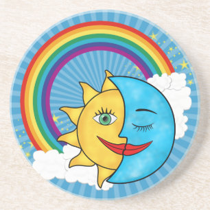 Sun Moon Rainbow Stars Untersetzer