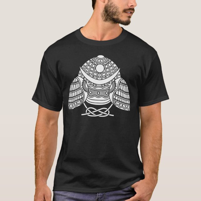 Sun moon Samurai Helm T-Shirt (Vorderseite)