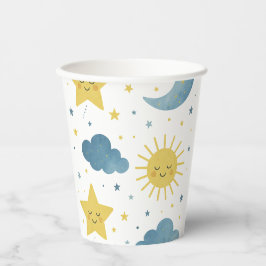 Sun, Moon & Stars Celestial Baby Dusche Pappbecher