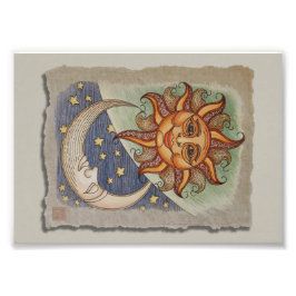 Sun Moon & Stars Fotodruck
