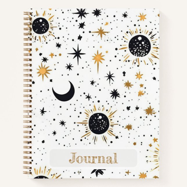 Sun Moon Stars Journal Notizbuch (Vorderseite)