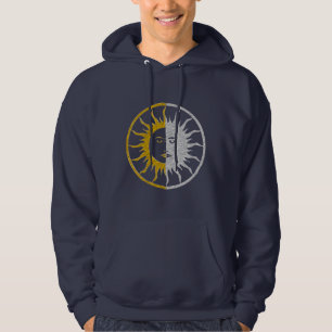 SUN & MOON Symbol - Gold Silber Hoodie