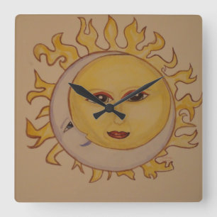 Sun Moon Wall Uhr