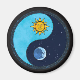 Sun Moon Yin Yang Symbol Magnet