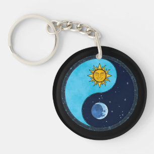 Sun Moon Yin Yang Symbol Schlüsselanhänger