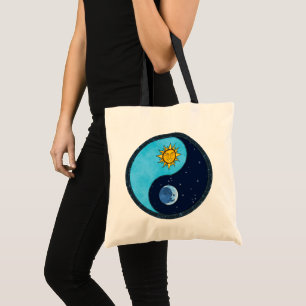 Sun Moon Yin Yang Symbol Tote Bag Tragetasche