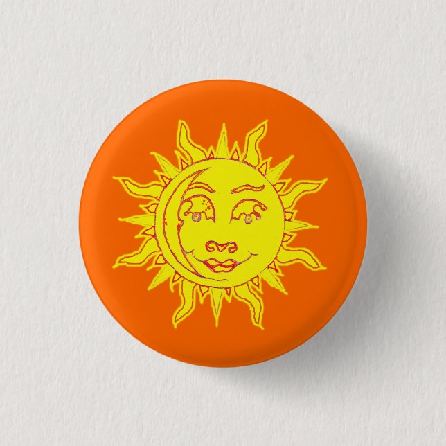 Sun-Motiv-Knopf-Button-Abzeichen Button (Vorderseite)