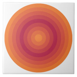 Sun Orange Viva Magenta Circles Fliese