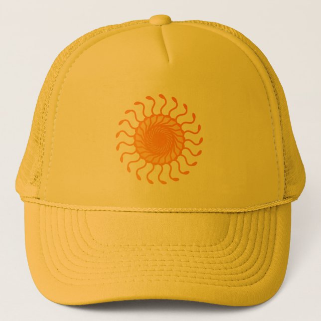Sun Ornament Design Truckerkappe (Vorderseite)