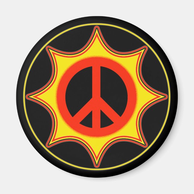 SUN PEACE SIGN MAGNET (Vorne)