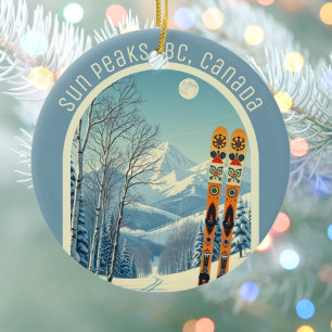 Sun Peaks BC Kanada Ski-Souvenir  Keramik Ornament