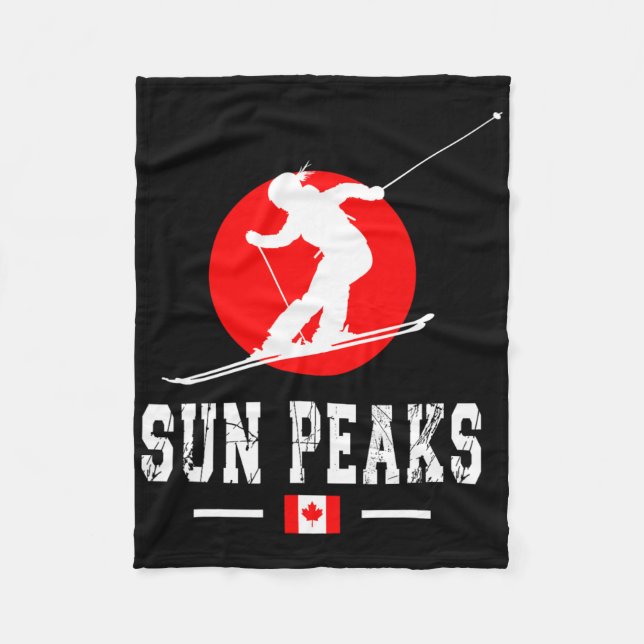 Sun Peaks Canada Ski Resort Rocky Mountains Canadi Fleecedecke (Vorderseite)