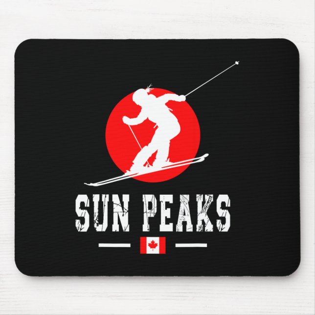 Sun Peaks Canada Ski Resort Rocky Mountains Canadi Mousepad (Vorne)
