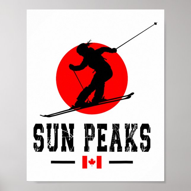 Sun Peaks Canada Ski Resort Rocky Mountains Canadi Poster (Vorne)