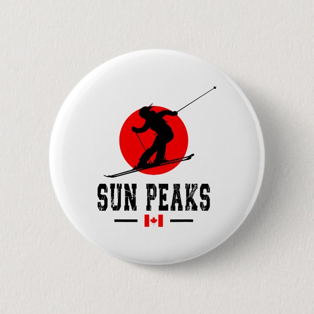 Sun Peaks Kanada Skigebiet Rocky Mountains Kanada Button (Vorderseite)