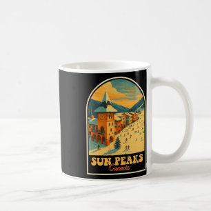 Sun Peaks Kanada Vintage-Design Retro-Ski-Dorf Kaffeetasse