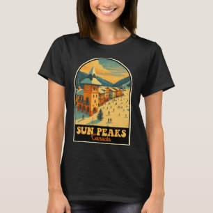 Sun Peaks Kanada Vintage-Design Retro-Ski-Dorf T-Shirt
