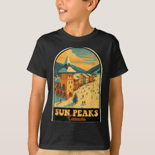 Sun Peaks Kanada Vintage-Design Retro-Ski-Dorf T-Shirt