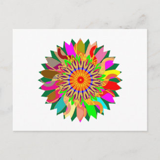 SUN Planet CHAKRA Kunst: Quelle des Lebens auf de Postkarte