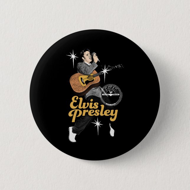 Sun Platten X Elvis Presley Tanz mit Sternen Button (Vorderseite)