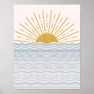 Sun Poster, Sun Wall Art, Sunrise Poster, Sun Prin Poster
