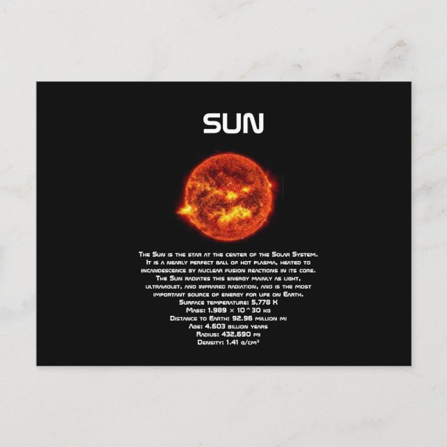 Sun Postkarte (Vorderseite)