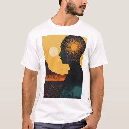 Sun Profil + Halbtonmuster T-Shirt