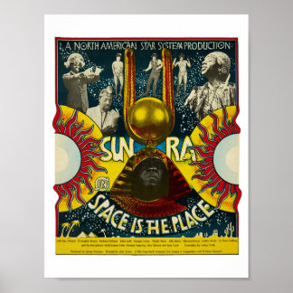 Sun Ra Space ist der Ort Jazz Vintage Poster