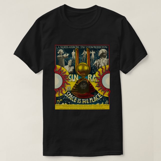 Sun Ra Space ist der Ort T-Shirt (Design vorne)