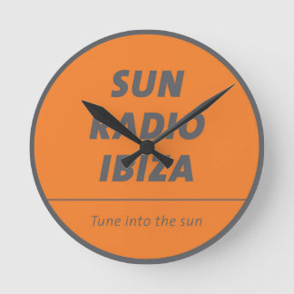 Sun Radio Ibiza wall clock - from the heart music Runde Wanduhr