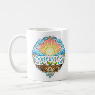 Sun Rain Growth Nature Symbol Illustration design  Kaffeetasse