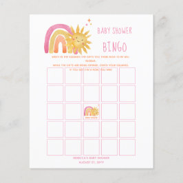 Sun | Rainbow Sunshine Baby Shower Bingo Einladung