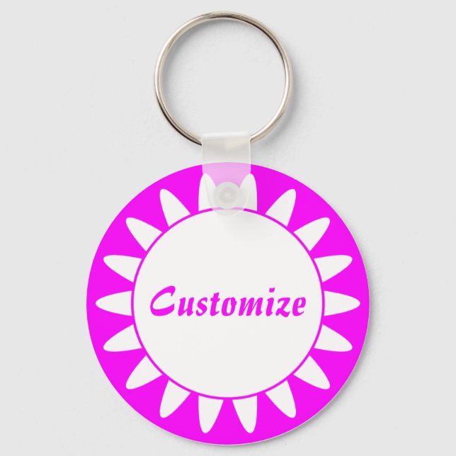 Sun Ray Template - 3 - Magenta Schlüsselanhänger (Vorderseite)