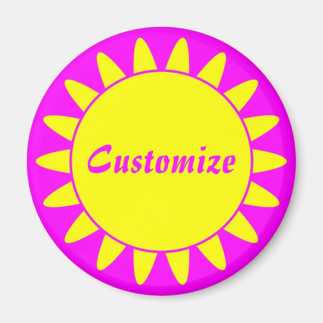 Sun Ray Template - 3 - Magenta & Yellow Magnet (Vorne)