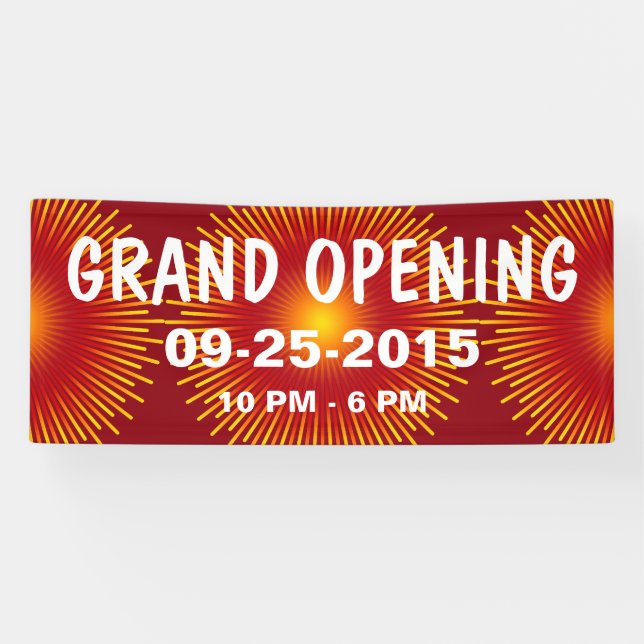 Sun Rays gelbe rote orange Steigungen Banner (Horizontal)