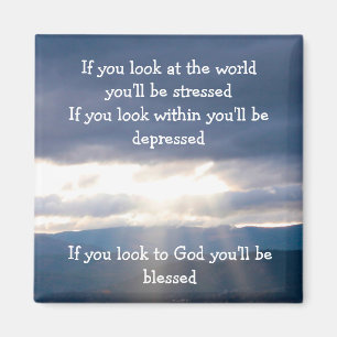 Sun Rays Lakeshore Storm Clouds Look at God Magnet