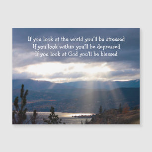 Sun Rays Lakeshore Storm Clouds Look at God  Post Magnetkarte