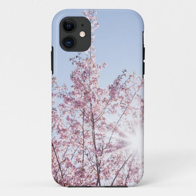 sun rays pass through pink flowers of a wow tree Case-Mate iPhone hülle (Rückseite)