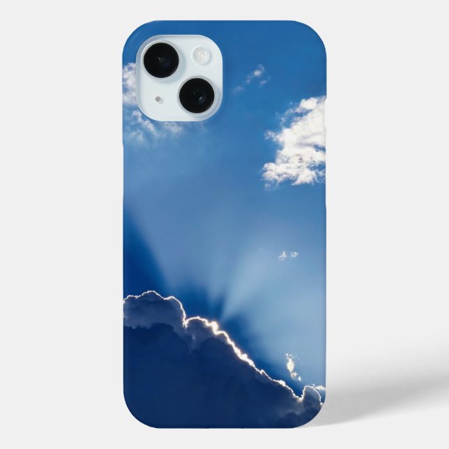 Sun Rays Wall Art Blue Sky Minimalist Clouds Case-Mate iPhone Hülle (Rückseite)