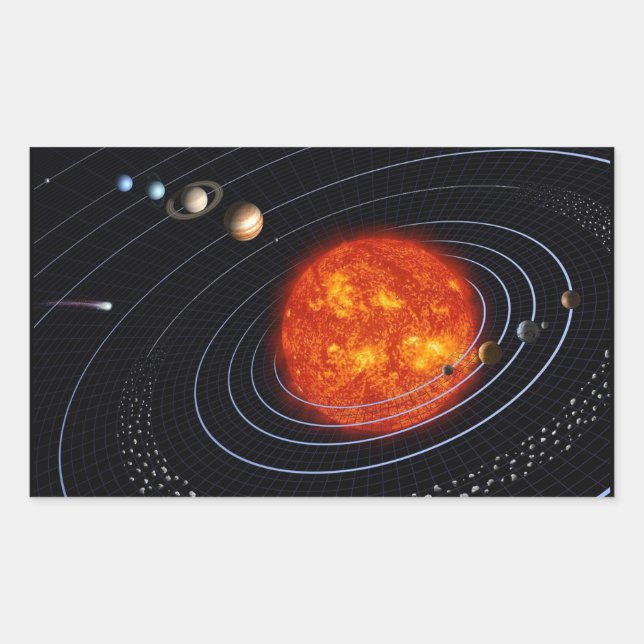 Sun Rechteckiger Aufkleber (Vorderseite)