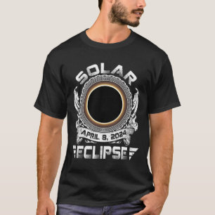Sun Retro Solar Eclipse 2024 Totality 8. April Män T-Shirt
