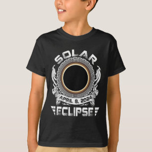 Sun Retro Solar Eclipse 2024 Totality 8. April Män T-Shirt