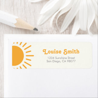 Sun Return Address Labels | Boho Sun Address