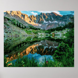 Sun Ridge Lake Reflection // Wilde Blume Poster