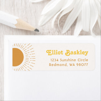 Sun Rücksendeadressen-Aufkleber | Boho Sun Address